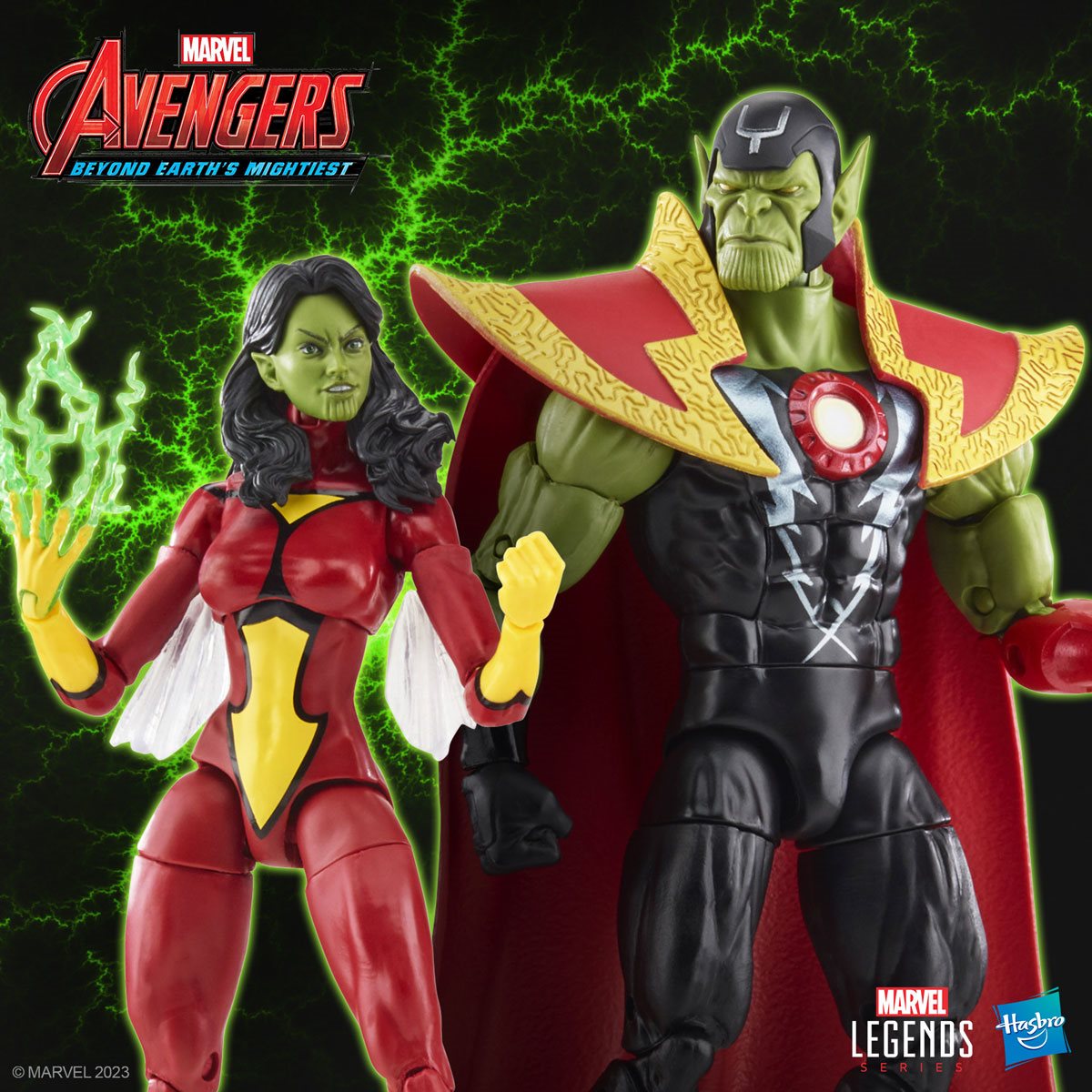 Avengers 60th Anniversary Marvel Legends Skrull Queen and Super-Skrull 6-Inch Action Figures