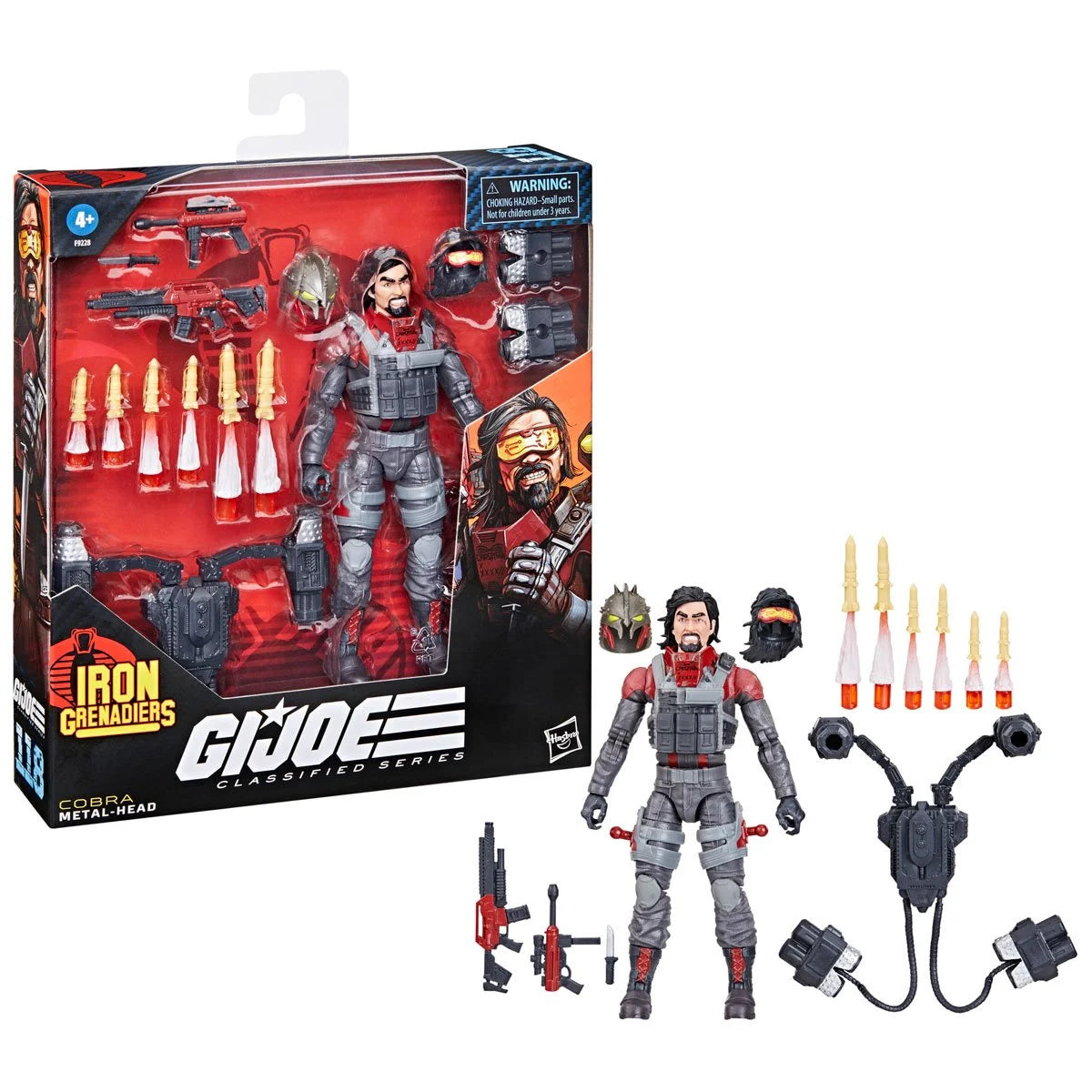 G.I. Joe Classified Series Deluxe Iron Grenadier Metal-Head 6-Inch Action Figure