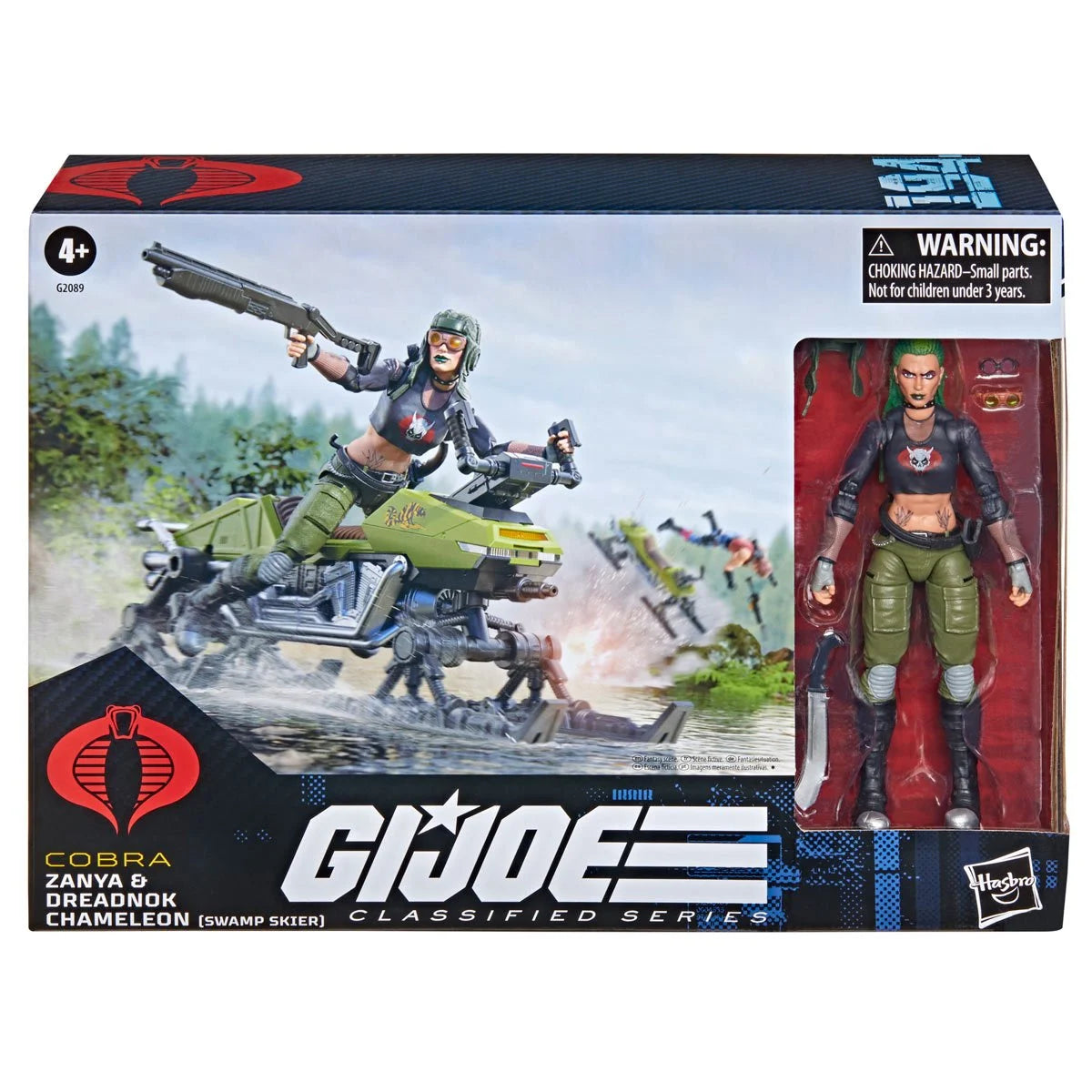 G.I. Joe Classified Series Zanya And Dreadnok Chameleon (Swamp Skier) Vehicle 6-Inch Action Figure
