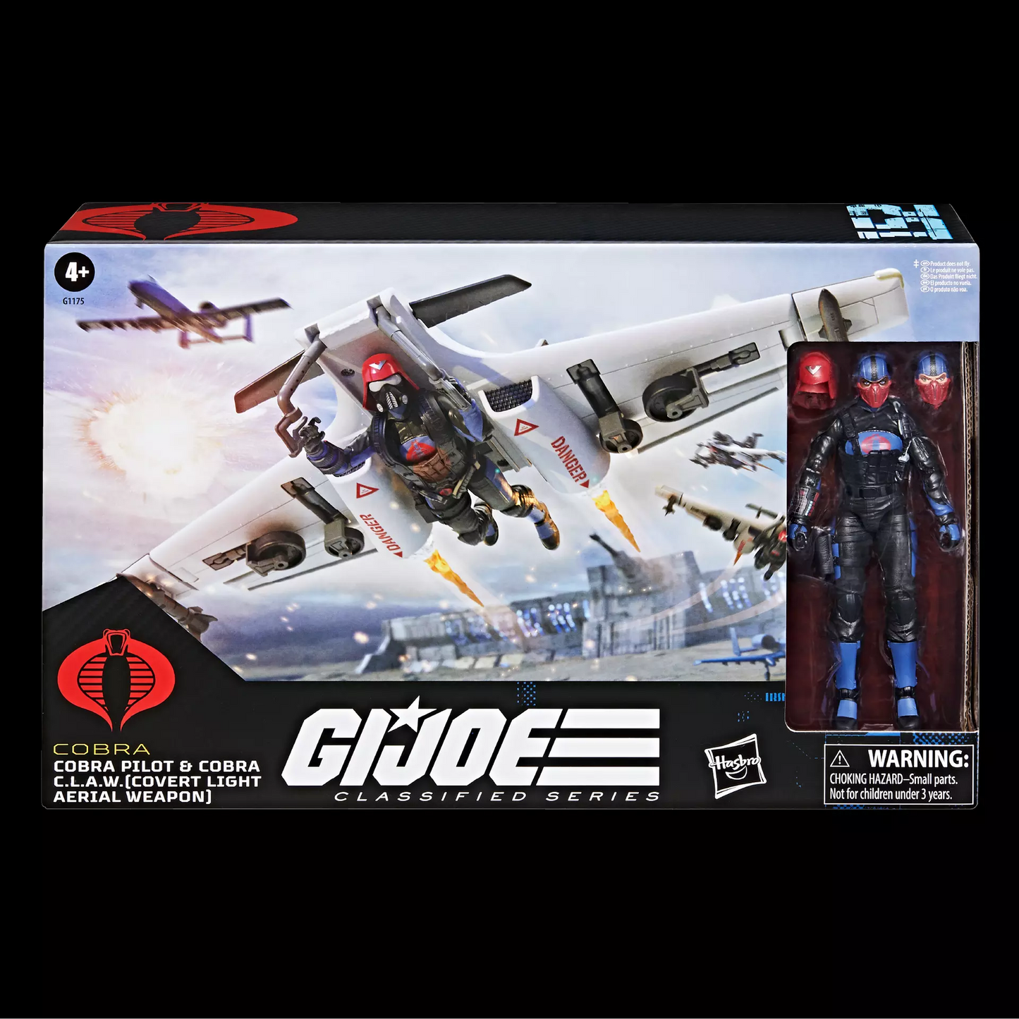 G.I. Joe Classified Series #152, Cobra Pilot Action Figure & Cobra C.L.A.W. (Covert Light Aerial Weapon)