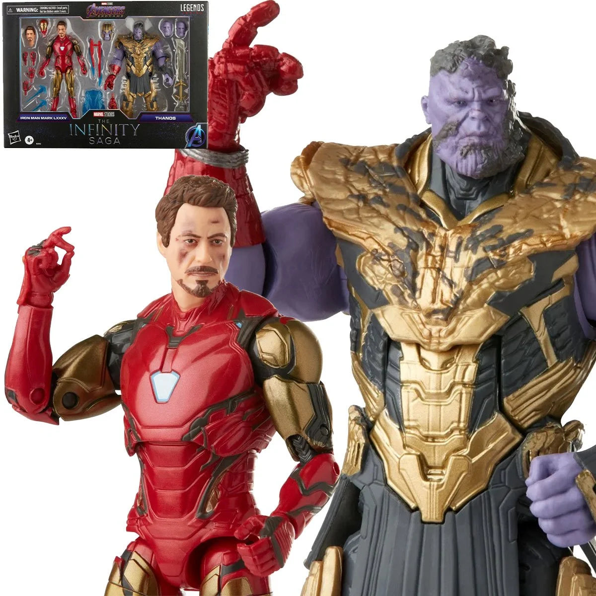 Marvel Legends Infinity Saga Avengers Endgame Iron Man 85 vs. Thanos 6-Inch Action Figures